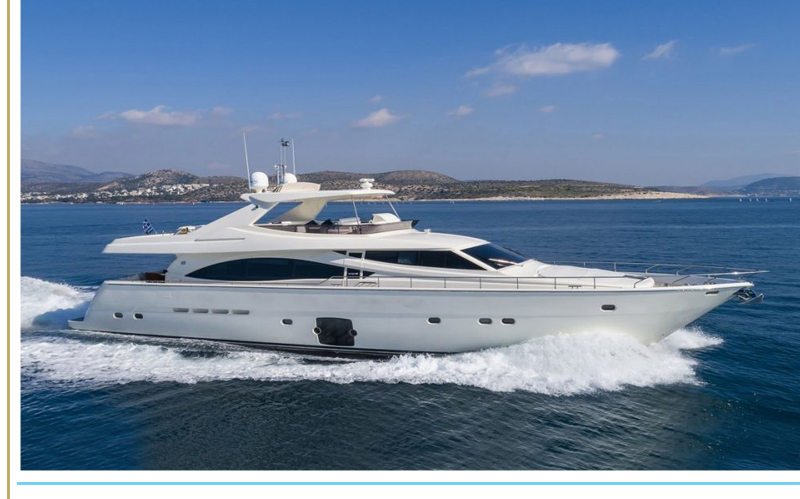 Ferretti 830, Guests 9 cabins 6, Loa 35m, 2007, Ref YT7953
